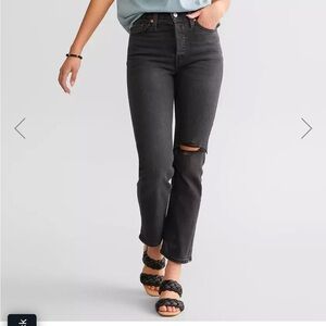 Levi's Black Straight Leg Jeans for Women